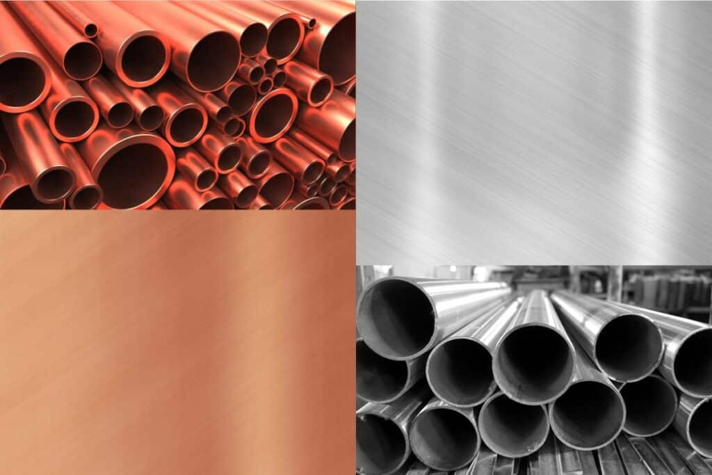 copper cylinders vs stainless steel cylinders, comparing the metals
